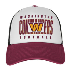 Washington Commanders Youth Essentials Trucker Adjustable Hat White/Burgundy - NFL