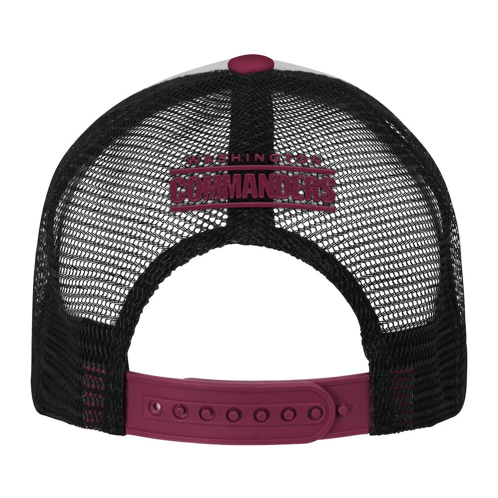 Washington Commanders Youth Essentials Trucker Adjustable Hat White/Burgundy - NFL