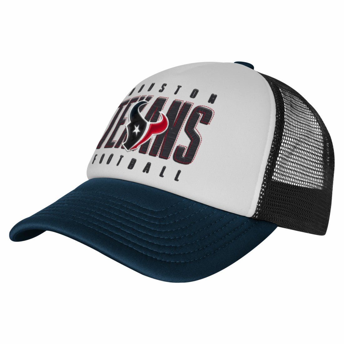 Houston Texans Youth Essentials Trucker Adjustable Hat White/Navy - NFL