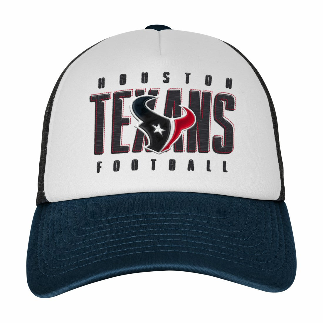 Houston Texans Youth Essentials Trucker Adjustable Hat White/Navy - NFL