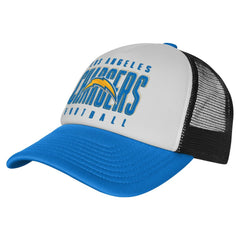 Los Angeles Chargers Youth Essentials Trucker Adjustable Hat White/Powder Blue - NFL