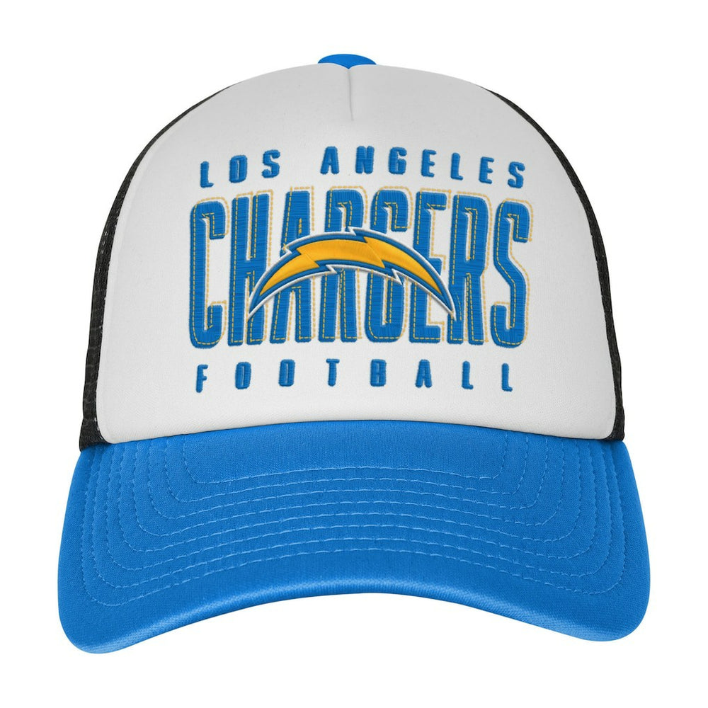 Los Angeles Chargers Youth Essentials Trucker Adjustable Hat White/Powder Blue - NFL