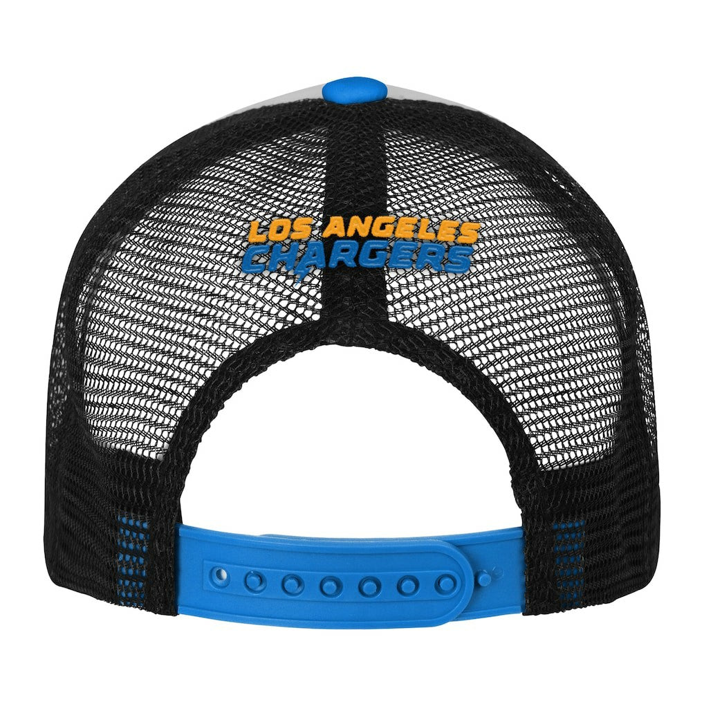 Los Angeles Chargers Youth Essentials Trucker Adjustable Hat White/Powder Blue - NFL