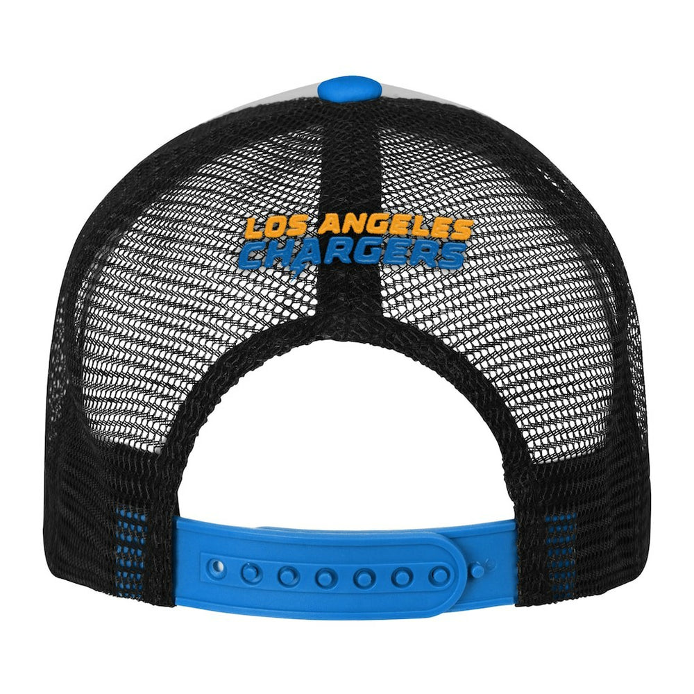Los Angeles Chargers Youth Essentials Trucker Adjustable Hat White/Powder Blue - NFL