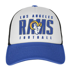 Los Angeles Rams Youth Essentials Trucker Adjustable Hat White/Royal - NFL