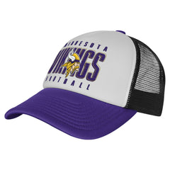 Minnesota Vikings Youth Essentials Trucker Adjustable Hat White/Purple - NFL