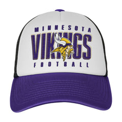 Minnesota Vikings Youth Essentials Trucker Adjustable Hat White/Purple - NFL