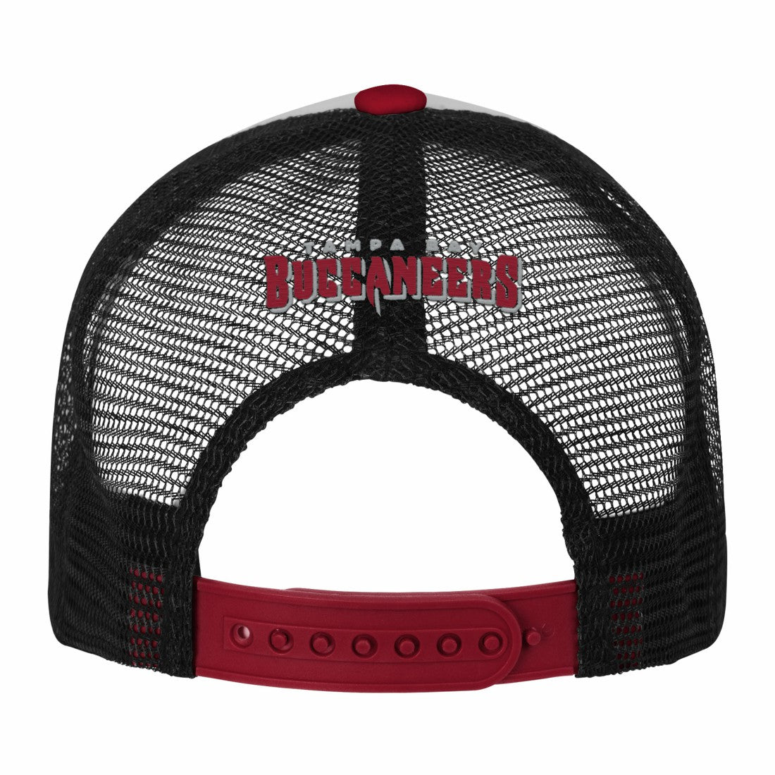 Tampa Bay Buccaneers Youth Essentials Trucker Adjustable Hat White/Red - NFL