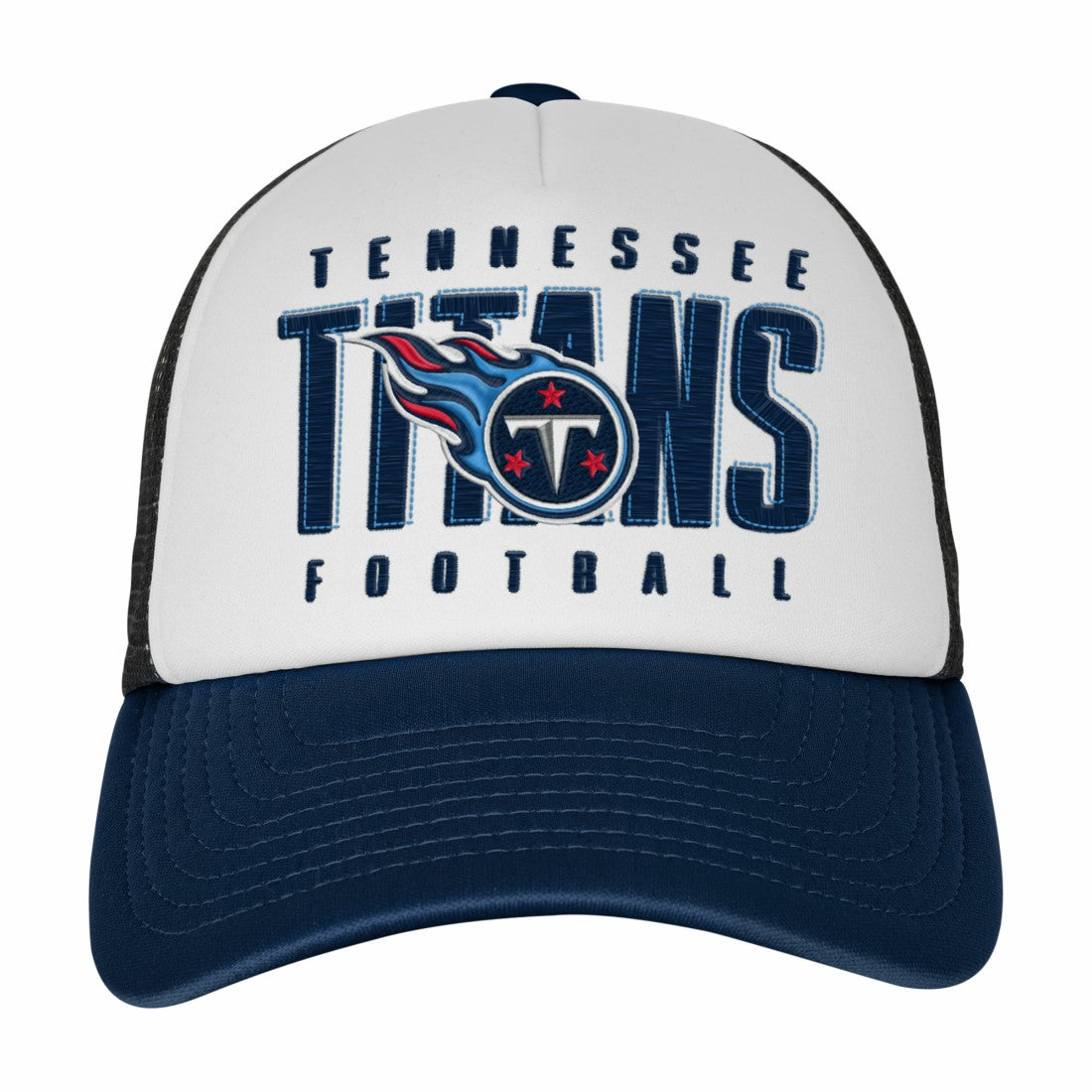 Tennessee Titans Youth Essentials Trucker Adjustable Hat White/Navy - NFL