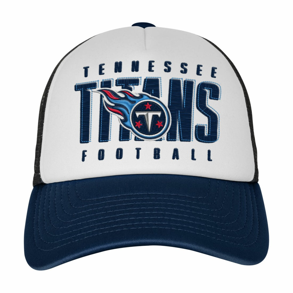 Tennessee Titans Youth Essentials Trucker Adjustable Hat White/Navy - NFL