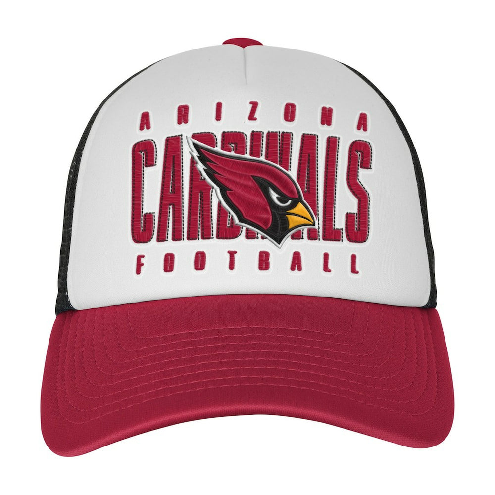Arizona Cardinals Youth Essentials Trucker Adjustable Hat White/Cardinal - NFL