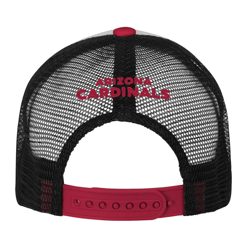 Arizona Cardinals Youth Essentials Trucker Adjustable Hat White/Cardinal - NFL