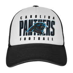 Carolina Panthers Youth Essentials Trucker Adjustable Hat White/Black - NFL