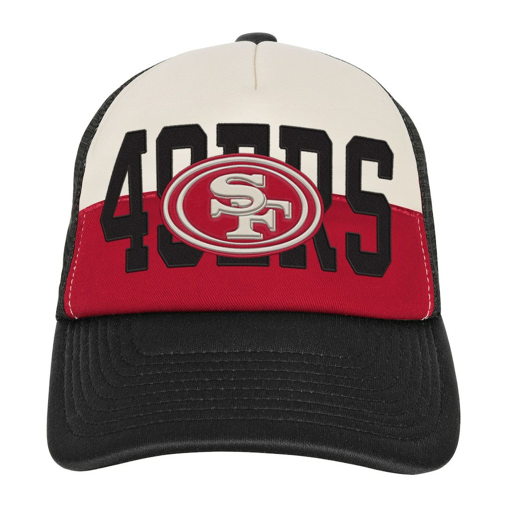 San Francisco 49ers Youth Modern Fan Trucker Adjustable Hat White/Black - NFL
