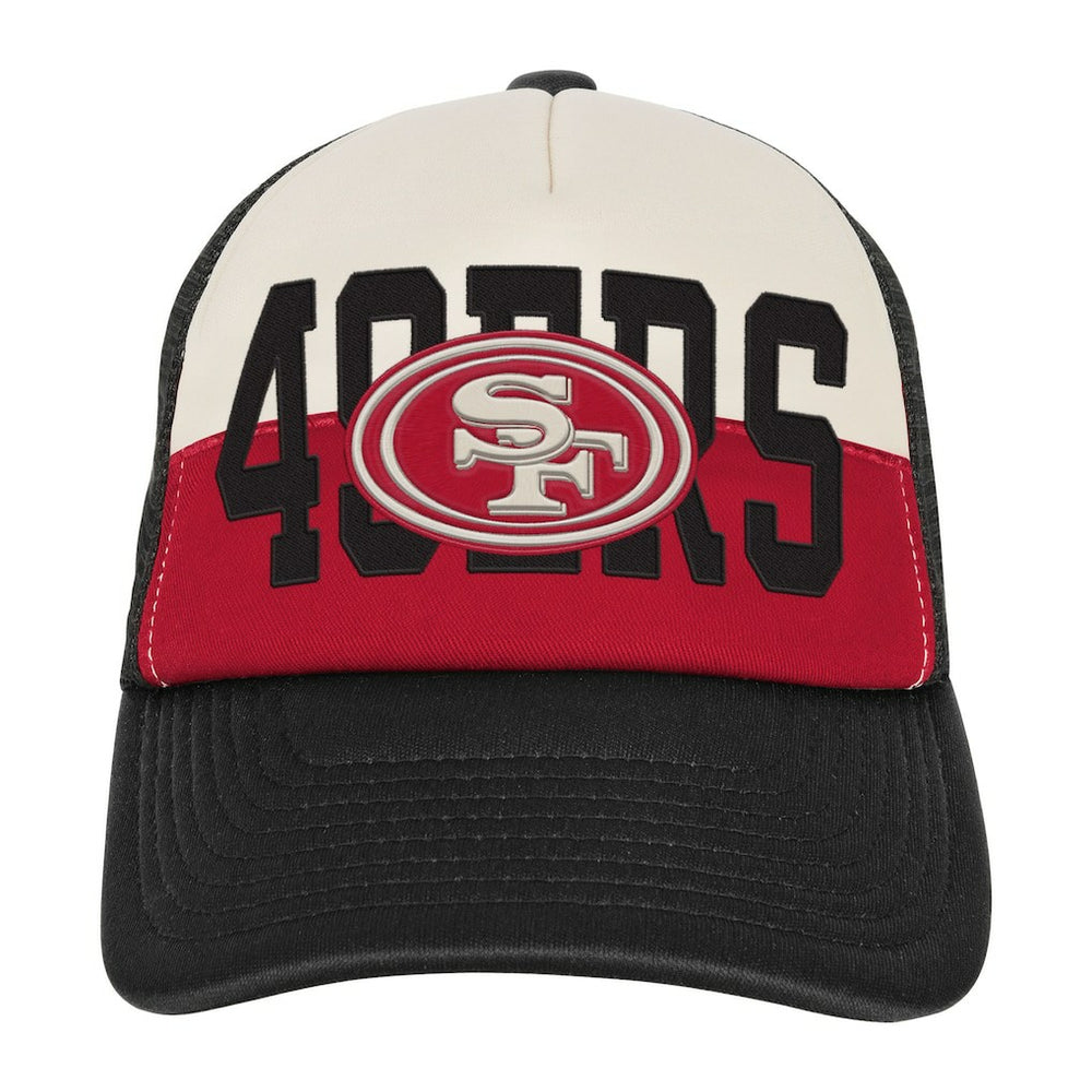 San Francisco 49ers Youth Modern Fan Trucker Adjustable Hat White/Black - NFL