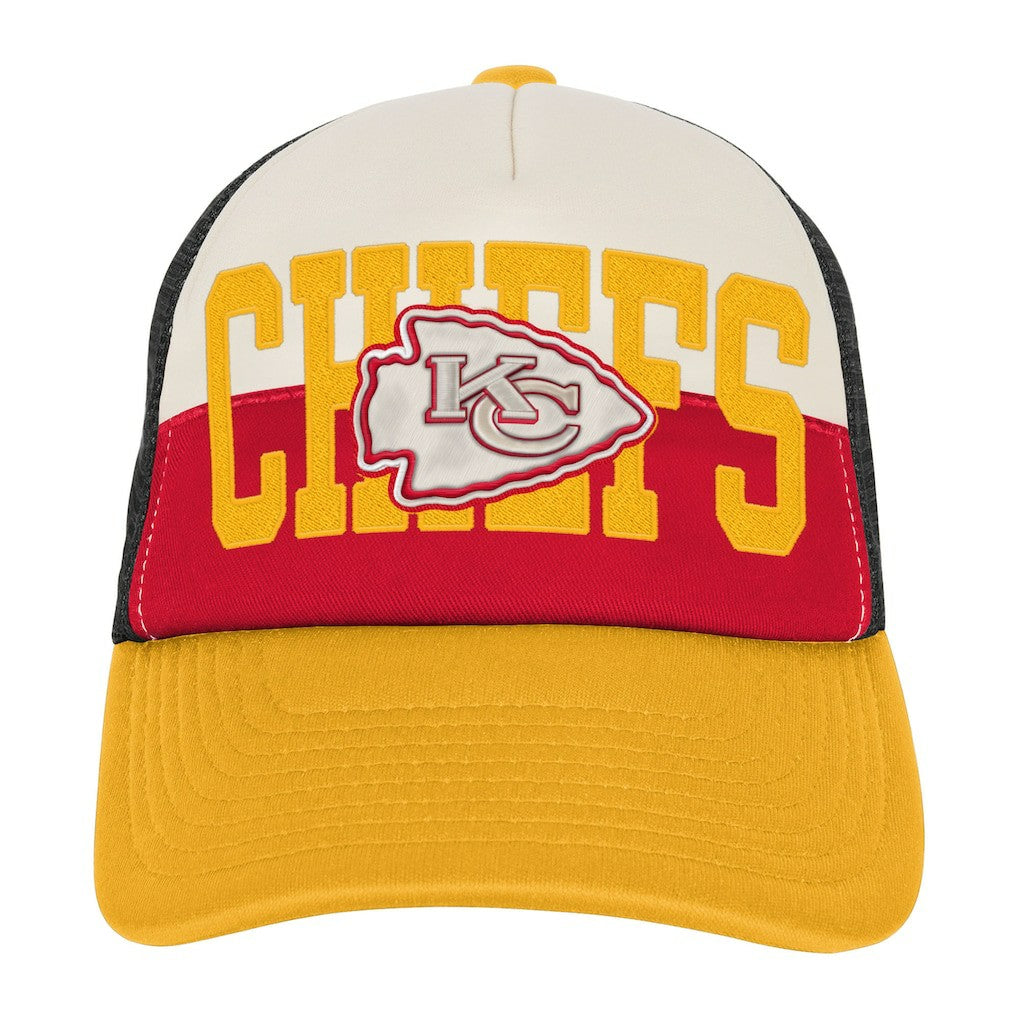 Kansas City Chiefs Youth Modern Fan Trucker Adjustable Hat White/Gold - NFL