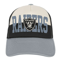 Las Vegas Raiders Youth Modern Fan Trucker Adjustable Hat White/Silver - NFL