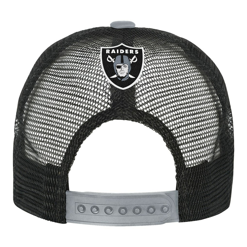 Las Vegas Raiders Youth Modern Fan Trucker Adjustable Hat White/Silver - NFL