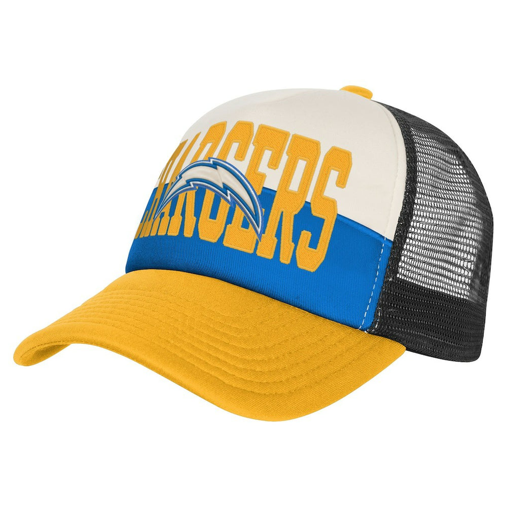 Los Angeles Chargers Youth Modern Fan Trucker Adjustable Hat White/Gold - NFL