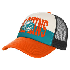 Miami Dolphins Youth Modern Fan Trucker Adjustable Hat White/Orange - NFL