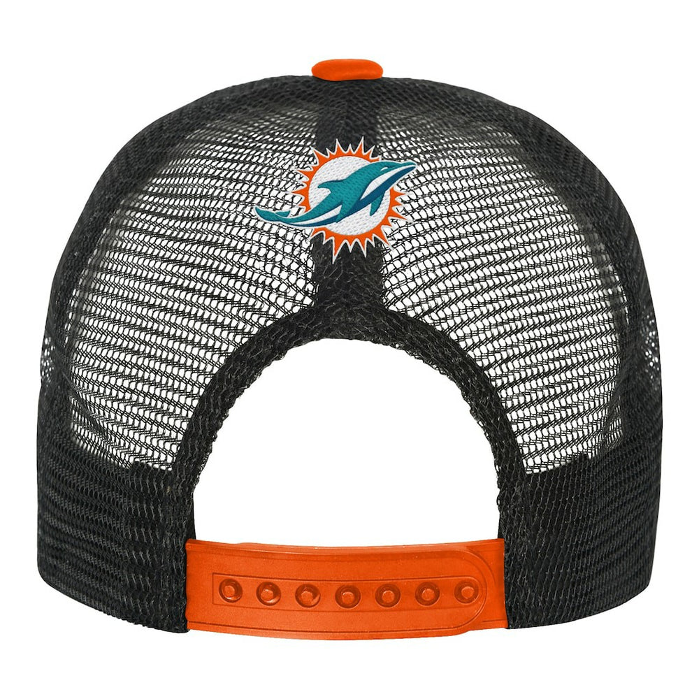 Miami Dolphins Youth Modern Fan Trucker Adjustable Hat White/Orange - NFL