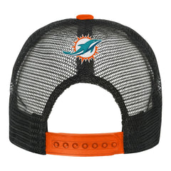 Miami Dolphins Youth Modern Fan Trucker Adjustable Hat White/Orange - NFL