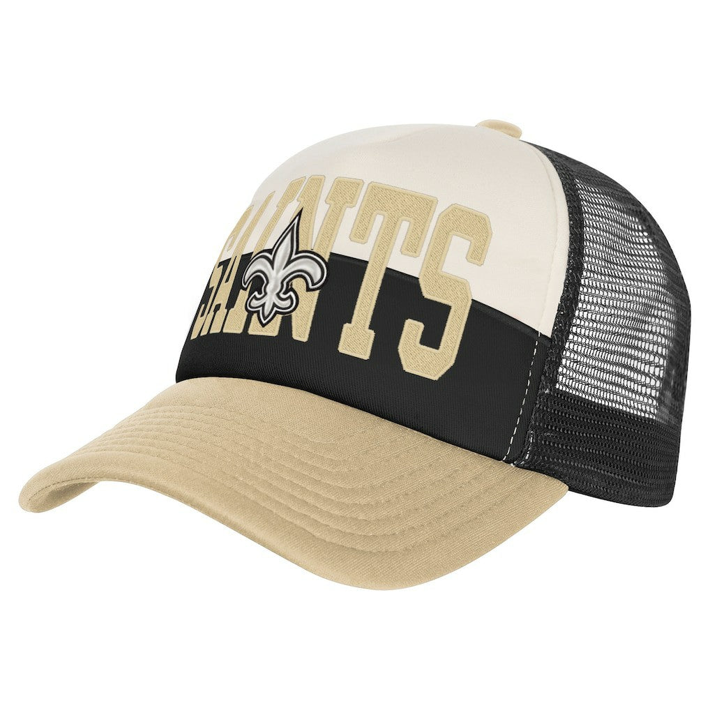 New Orleans Saints Youth Modern Fan Trucker Adjustable Hat White/Gold - NFL