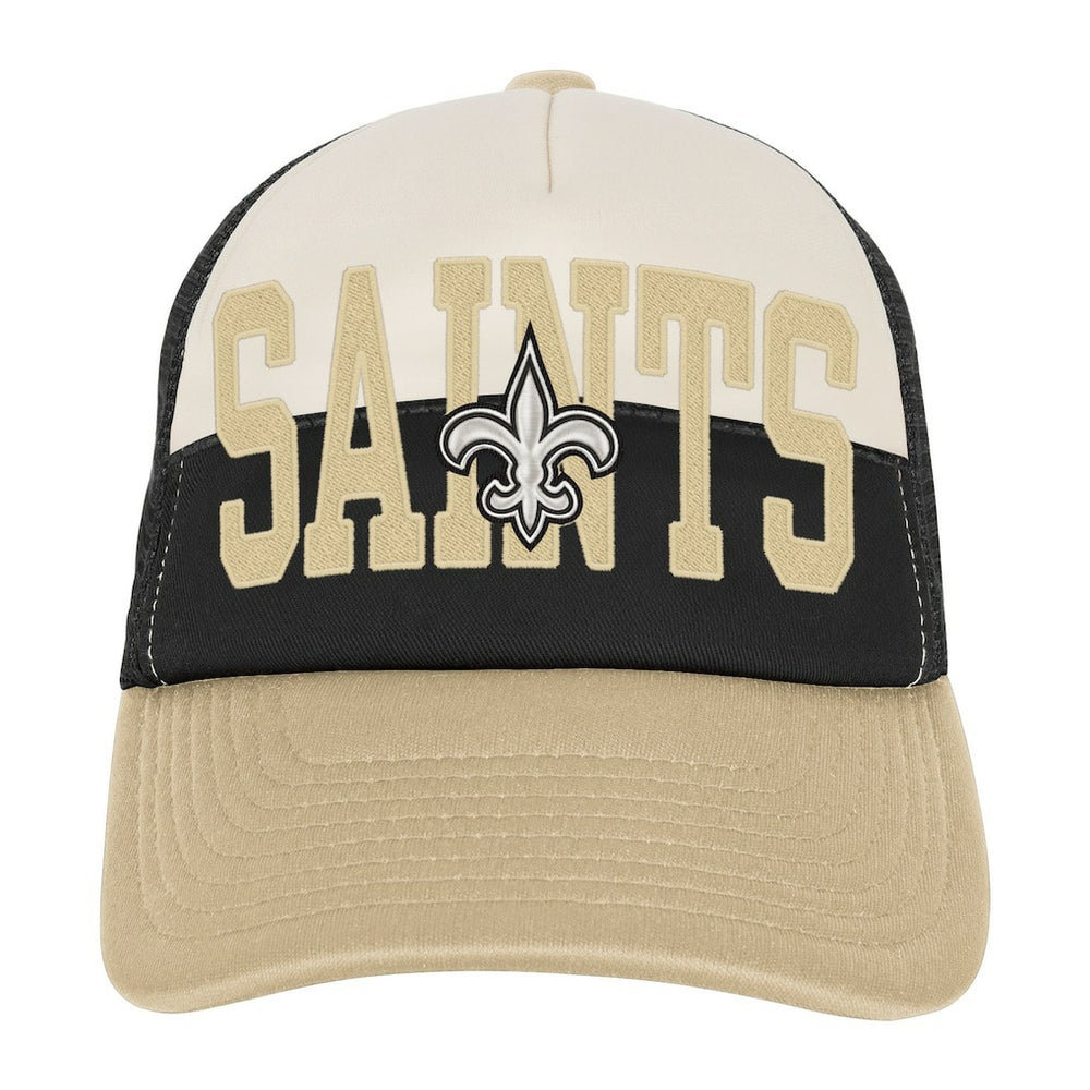 New Orleans Saints Youth Modern Fan Trucker Adjustable Hat White/Gold - NFL
