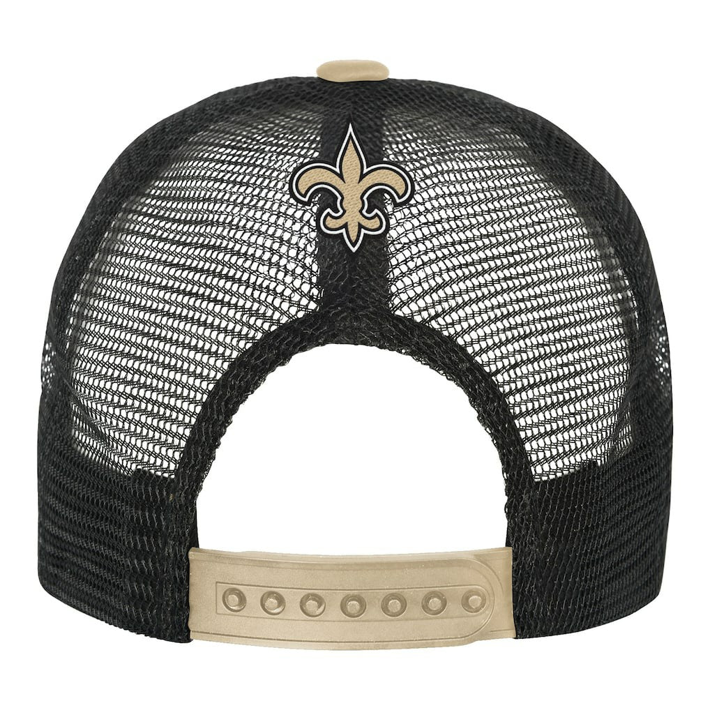 New Orleans Saints Youth Modern Fan Trucker Adjustable Hat White/Gold - NFL