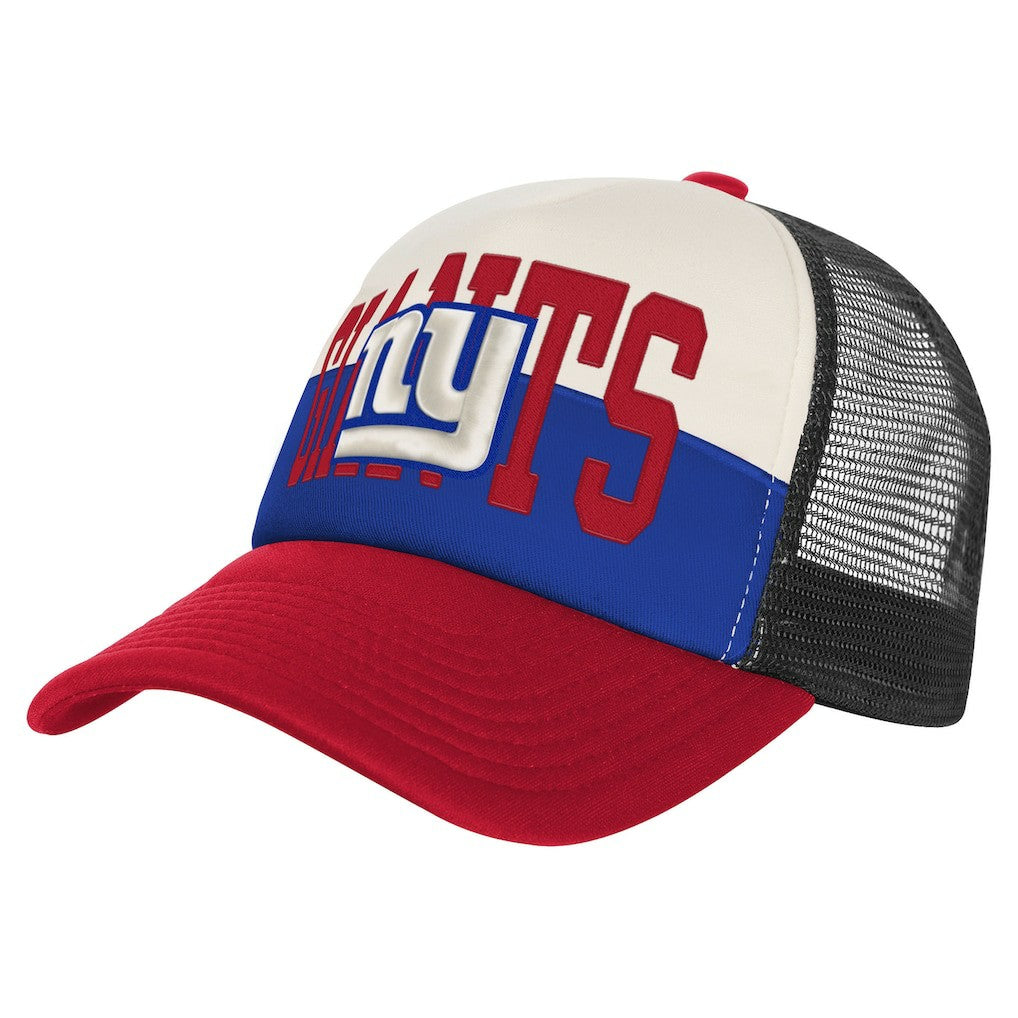 New York Giants Youth Modern Fan Trucker Adjustable Hat White/Red - NFL