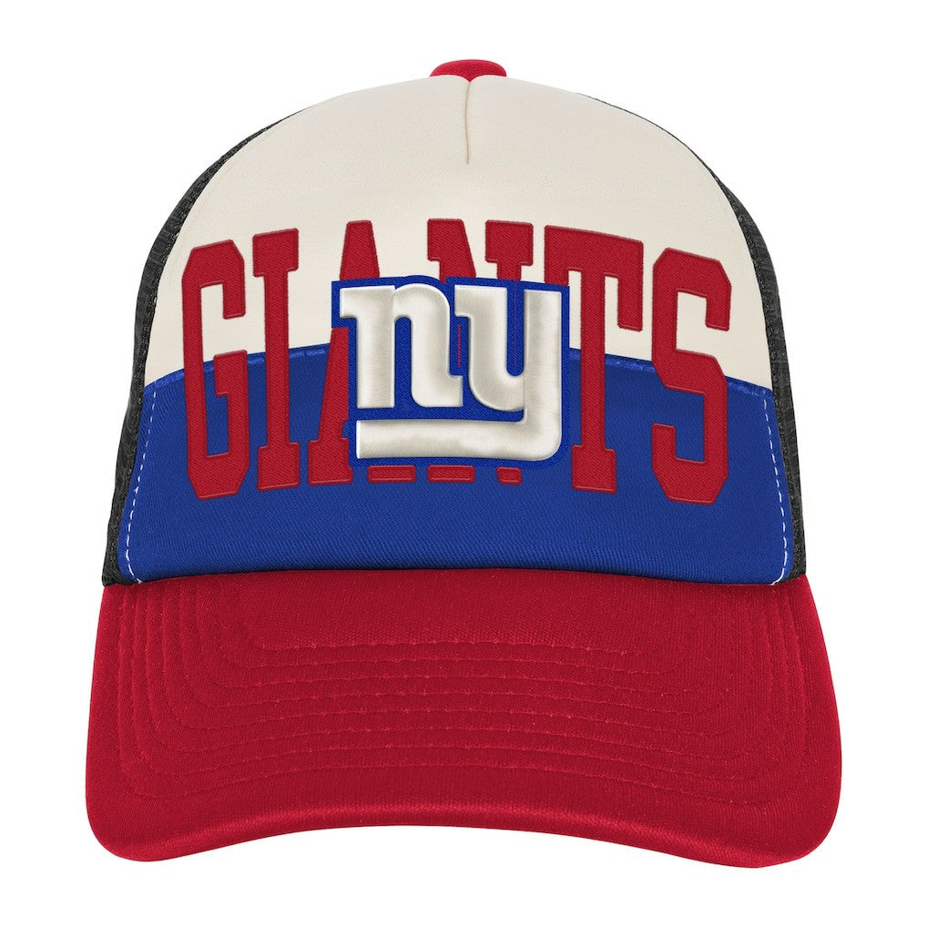 New York Giants Youth Modern Fan Trucker Adjustable Hat White/Red - NFL