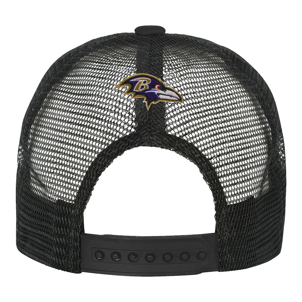 Baltimore Ravens Youth Modern Fan Trucker Adjustable Hat White/Black - NFL
