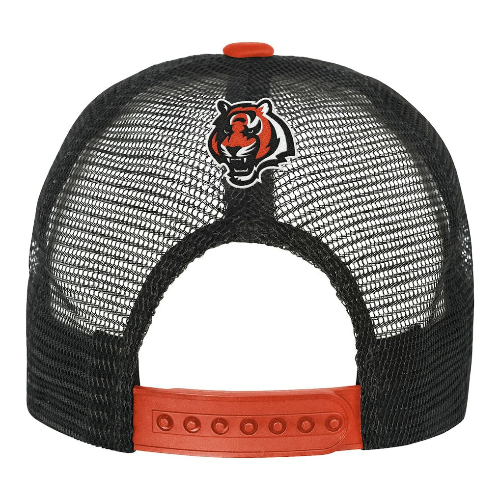 Cincinnati Bengals Youth Modern Fan Trucker Adjustable Hat White/Orange - NFL