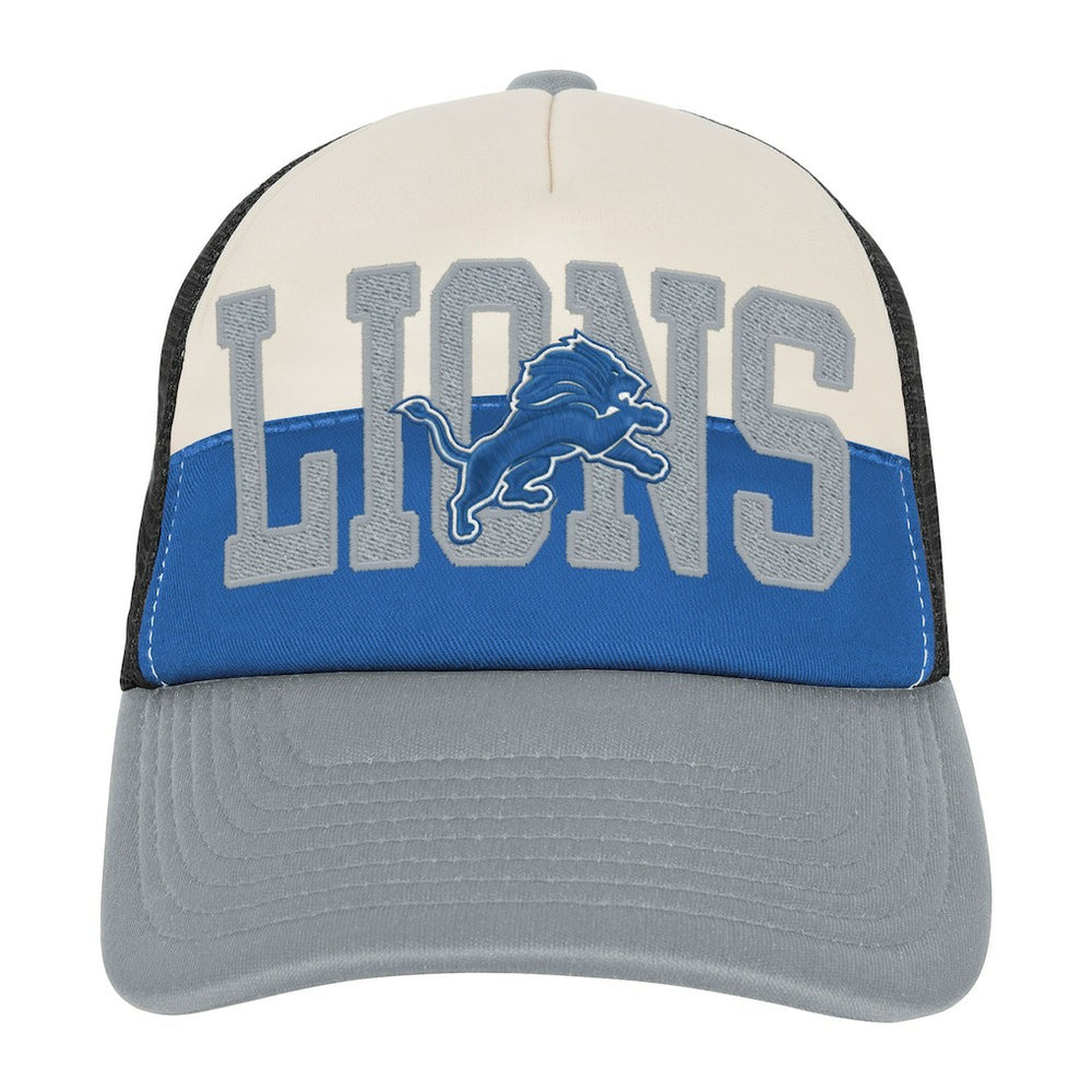 Detroit Lions Youth Modern Fan Trucker Adjustable Hat White/Silver - NFL