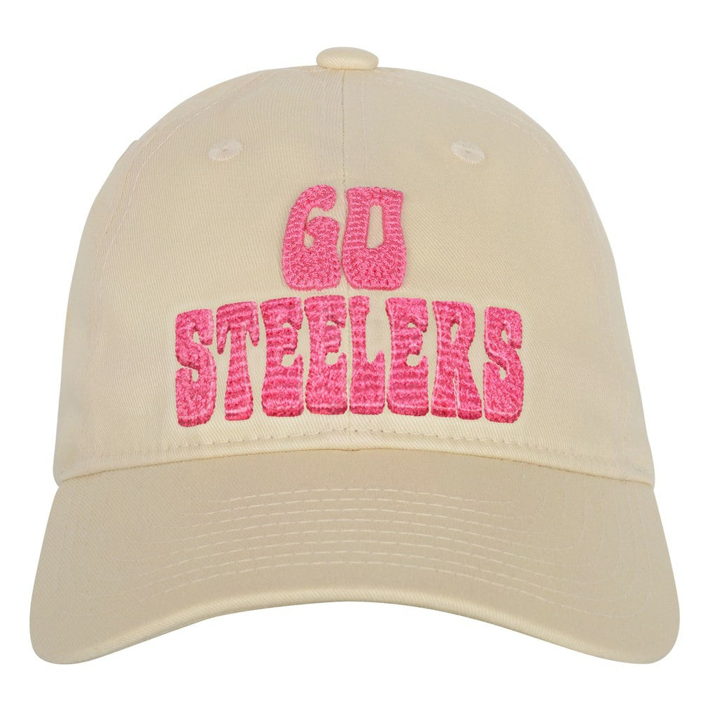Pittsburgh Steelers Outerstuff Girls Youth Blitz Adjustable Hat Cream - NFL
