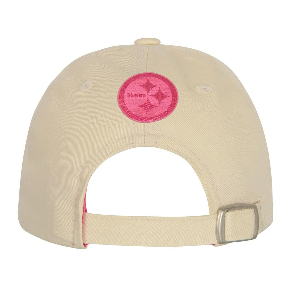 Pittsburgh Steelers Outerstuff Girls Youth Blitz Adjustable Hat Cream - NFL