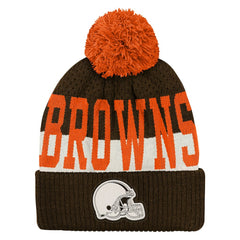 Cleveland Browns Outerstuff Youth Modern Fan Cuffed Knit Hat with Pom Brown - NFL