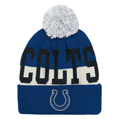 Indianapolis Colts Outerstuff Youth Modern Fan Cuffed Knit Hat with Pom Royal - NFL