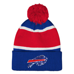 Buffalo Bills Outerstuff Girls Let's Play Cuffed Knit Hat with Pom Royal - NFL