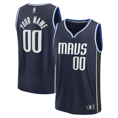 Fanatics - Dallas Mavericks Fast Break Custom Jersey - Statement Editi- Navy