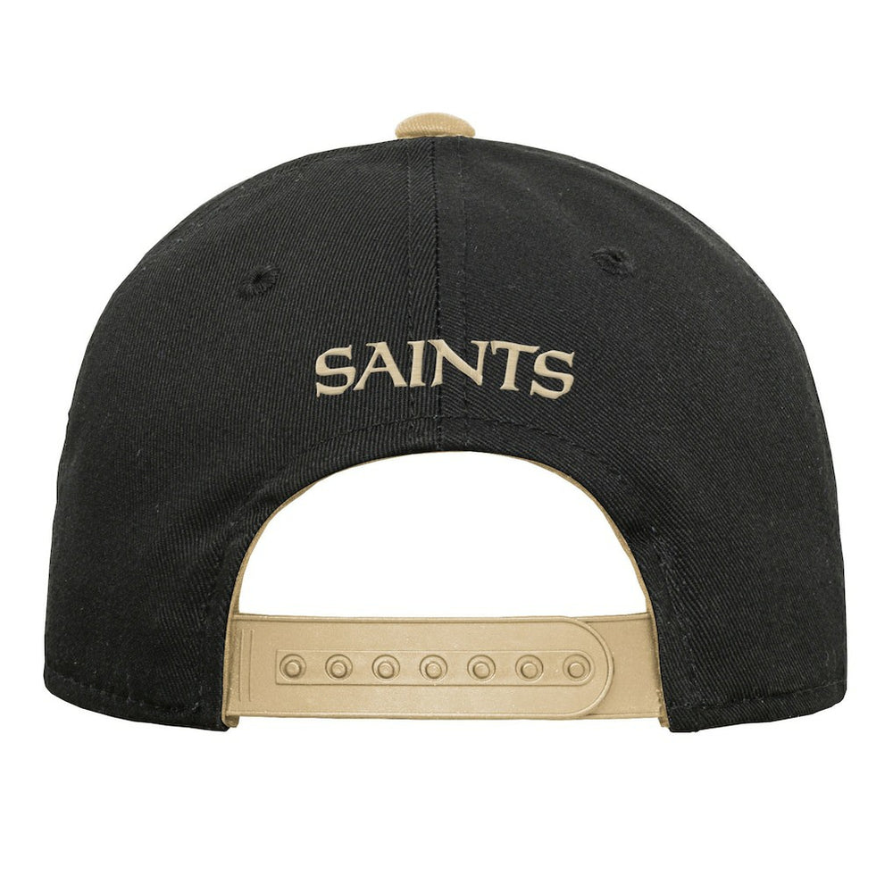 New Orleans Saints Outerstuff Youth Team Pre-Curved Adjustable Hat Black - NFL