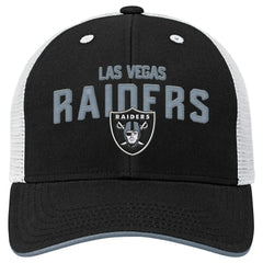 Las Vegas Raiders Outerstuff Youth Core Lockup Trucker Adjustable Hat Black - NFL