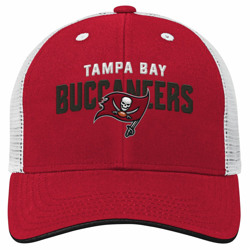 Tampa Bay Buccaneers Outerstuff Youth Core Lockup Trucker Adjustable Hat Red - NFL
