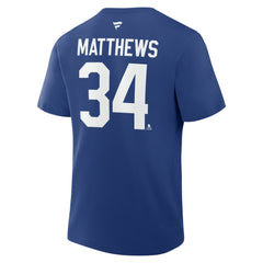 Auston Matthews Toronto Maple Leafs - Fanatics Authentic Stack Name & Number T-Shirt Blue