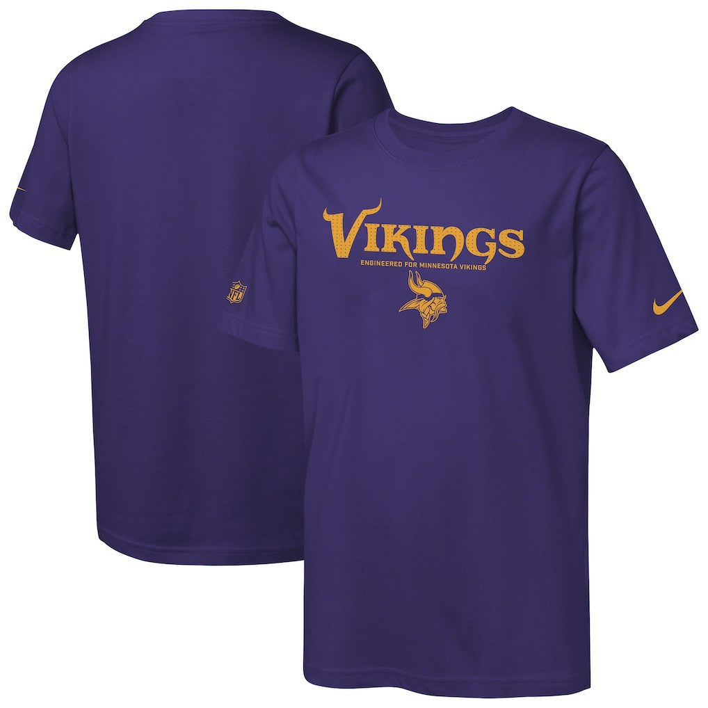 Minnesota Vikings Youth Sideline Team Issue T-Shirt Purple - Nike