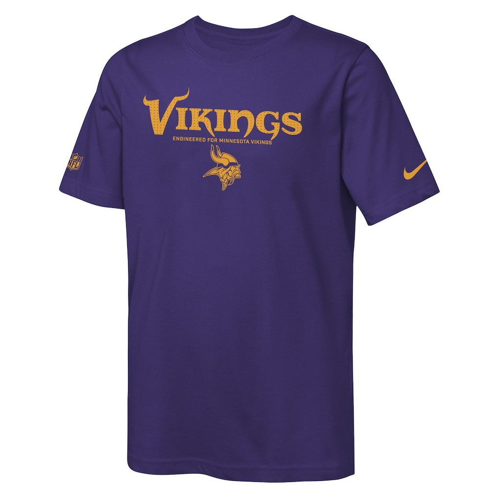 Minnesota Vikings Youth Sideline Team Issue T-Shirt Purple - Nike
