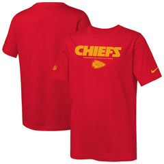 Kansas City Chiefs Youth Sideline Team Issue T-Shirt Red - Nike