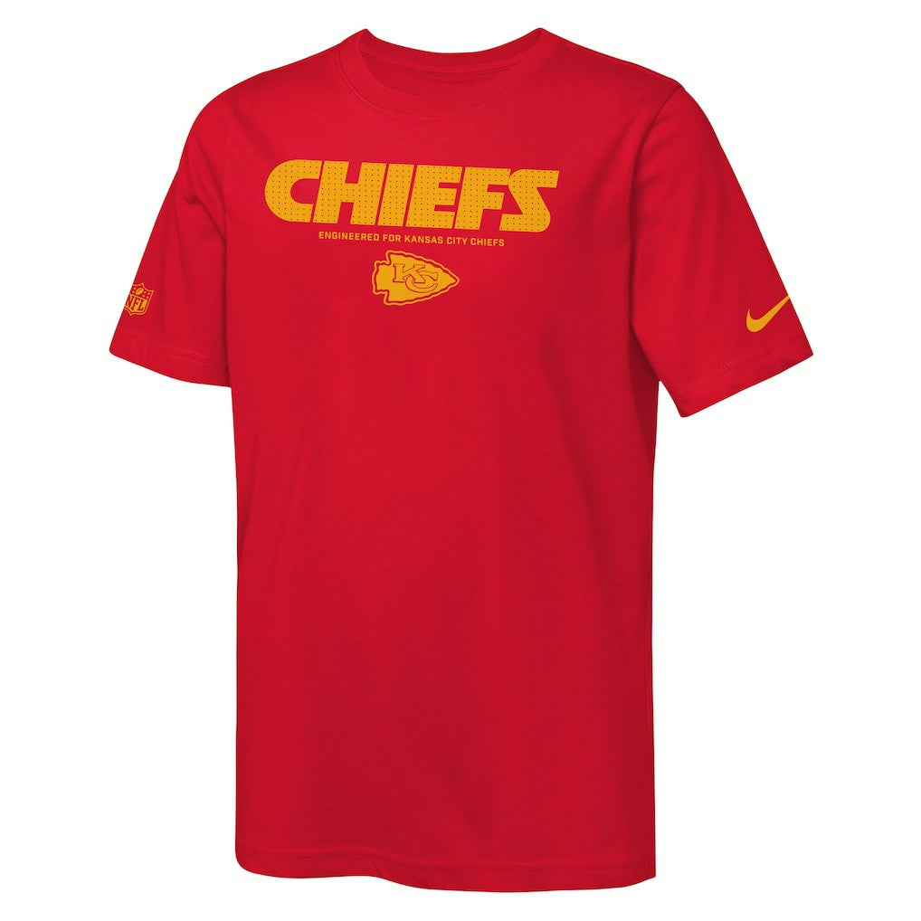 Kansas City Chiefs Youth Sideline Team Issue T-Shirt Red - Nike