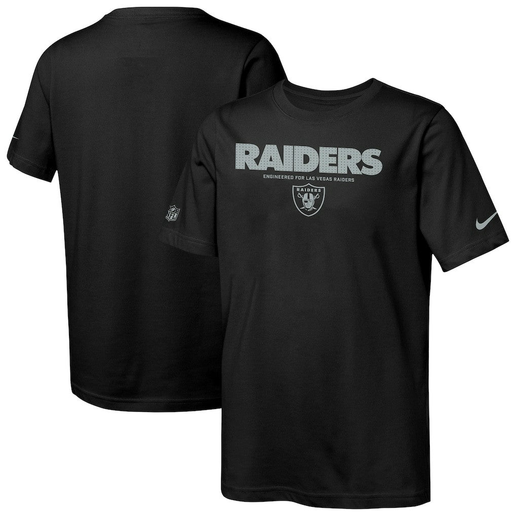 Las Vegas Raiders Youth Sideline Team Issue T-Shirt Black - Nike