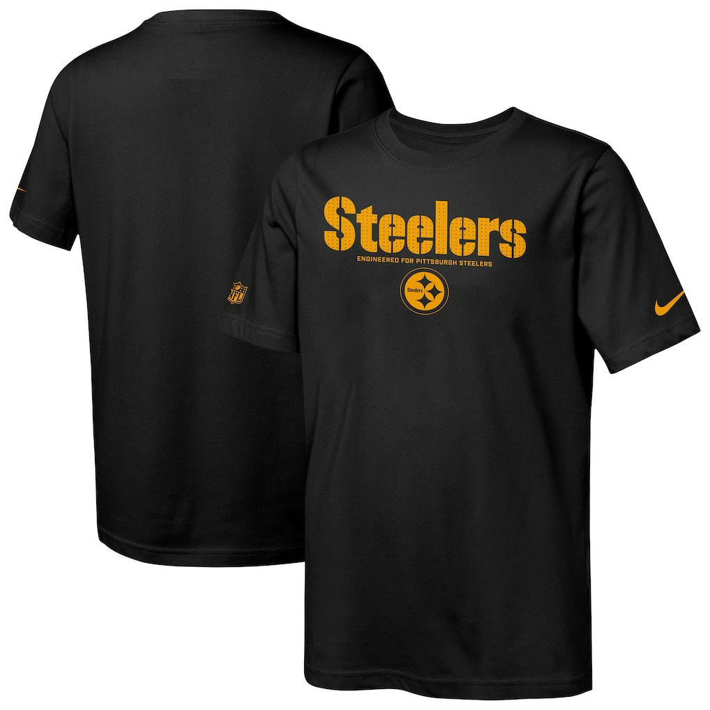 Pittsburgh Steelers Youth Sideline Team Issue T-Shirt Black - Nike